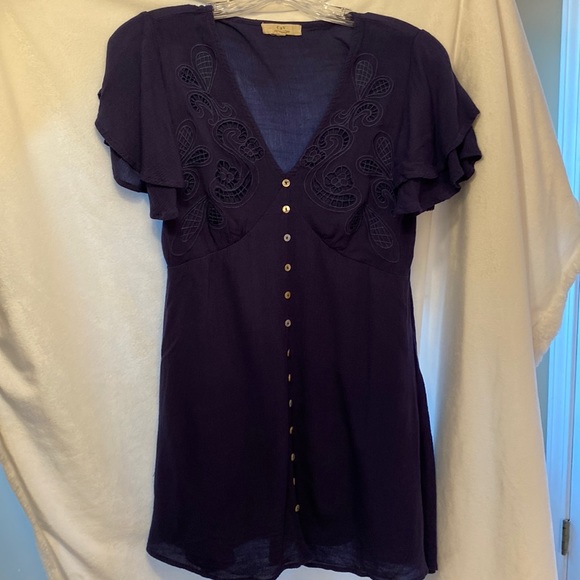 Women's Navy Blue Mini Dress Size Medium - Picture 1 of 4